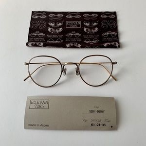 Eyevan 7285 Gold Frame Unisex Made in Japan